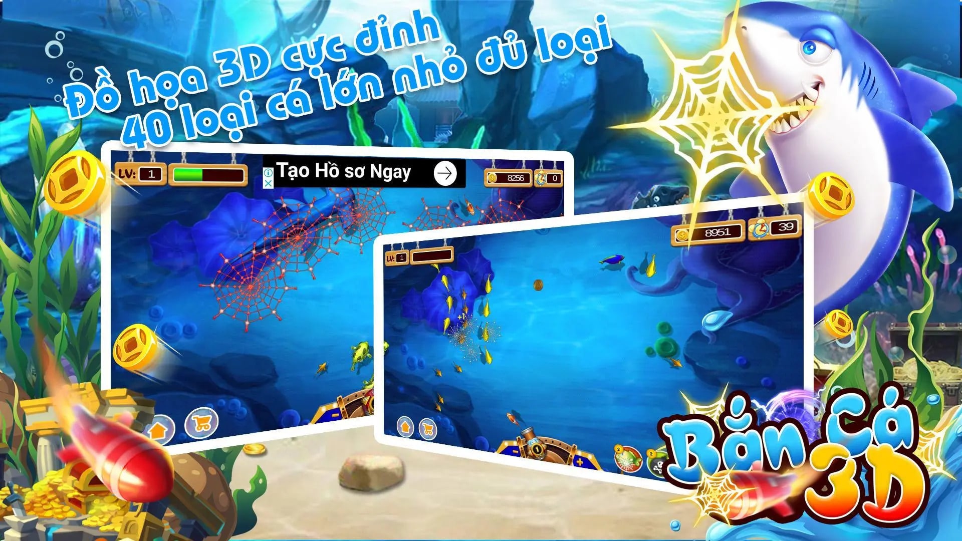 Bắn cá 3D Bắn Cá 3D mang đến một cách chơi độc đáo và mới lạ
