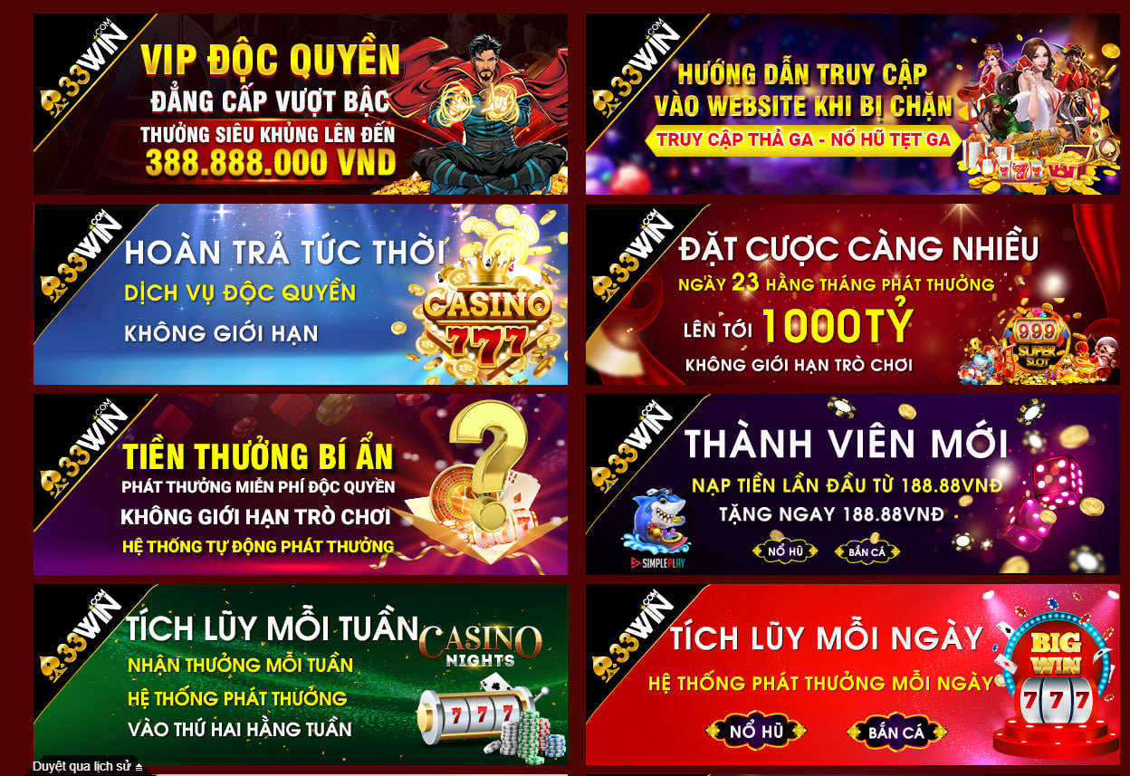 Hàng ngàn chương trình khuyến mãi tại 33WIN Casino